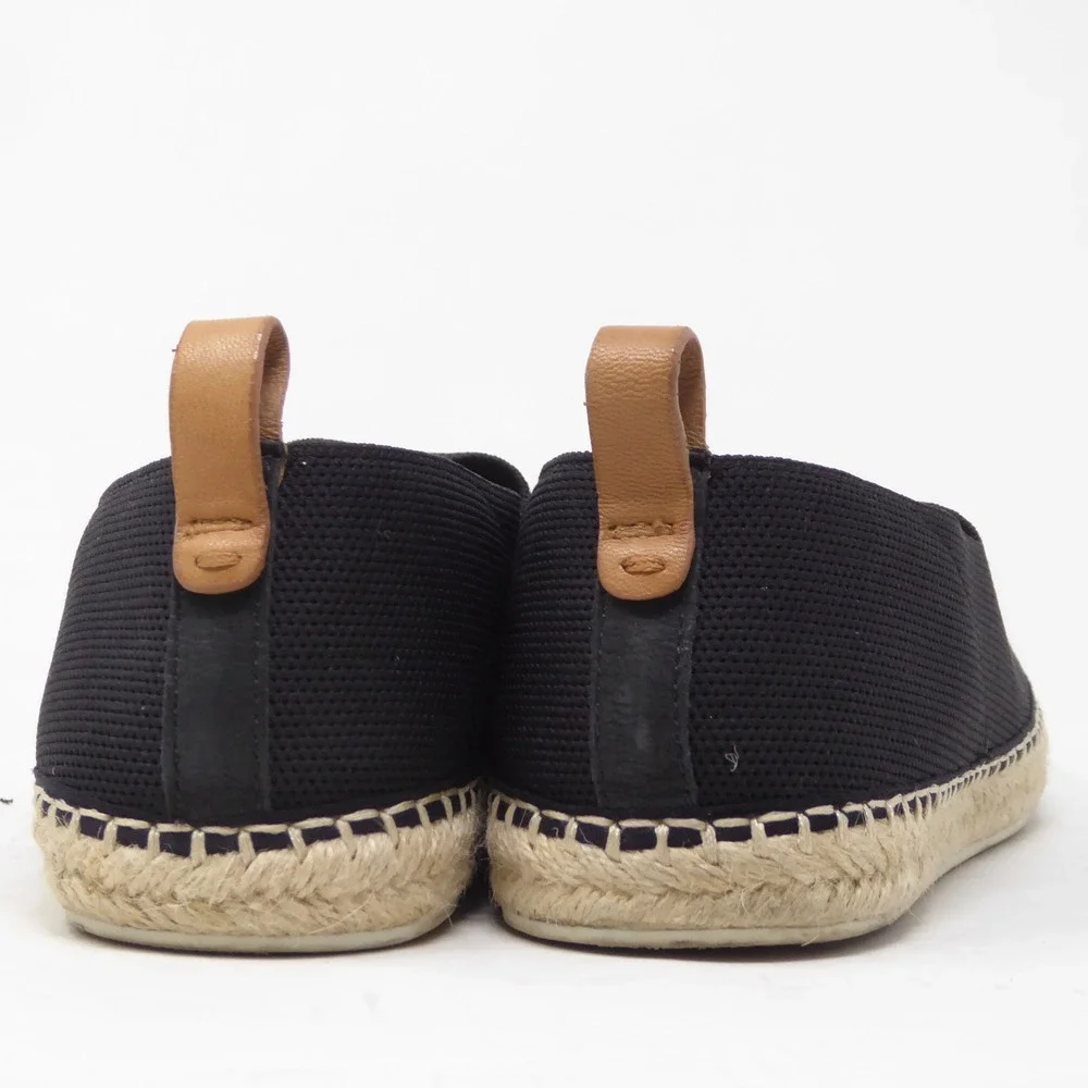 Gentle Souls Women Lizzy Slip On Espadrille Black Knit Flats Size 6